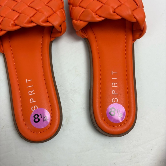 Esprit Sidney Orange Woven Slides Sandals Flats E2SID37 Womens size 8.5 New - Picture 2 of 6